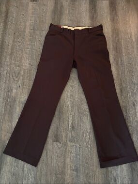Vintage Spyder Men's Flare Dress Pants - Deep Brown